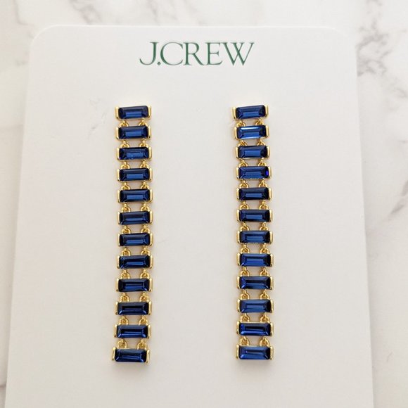 J.Crew Baguette Chain Earrings - Picture 7 of 7
